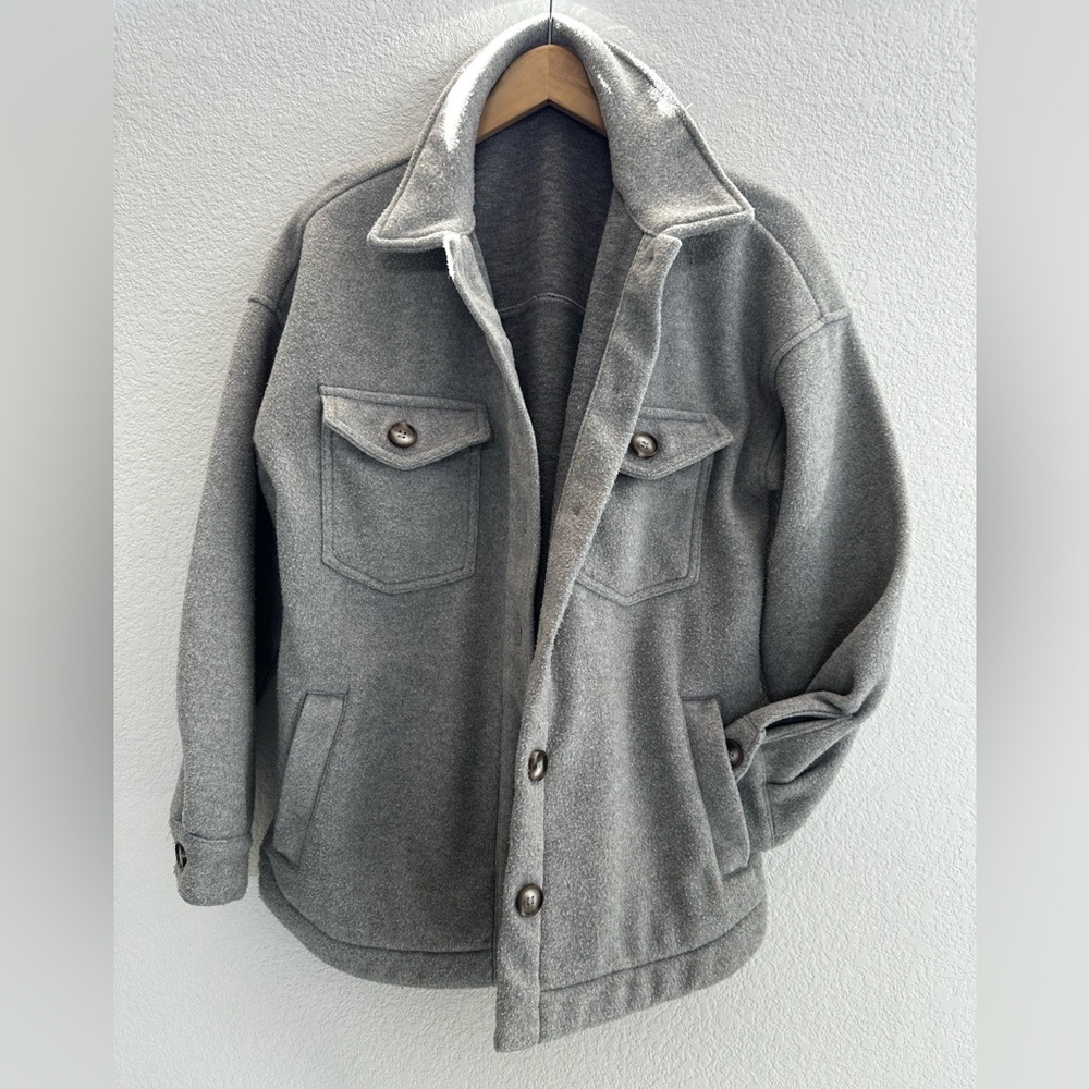 Grey shacket
